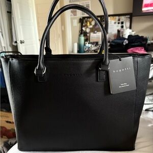 Bugatti Black Textured Tote